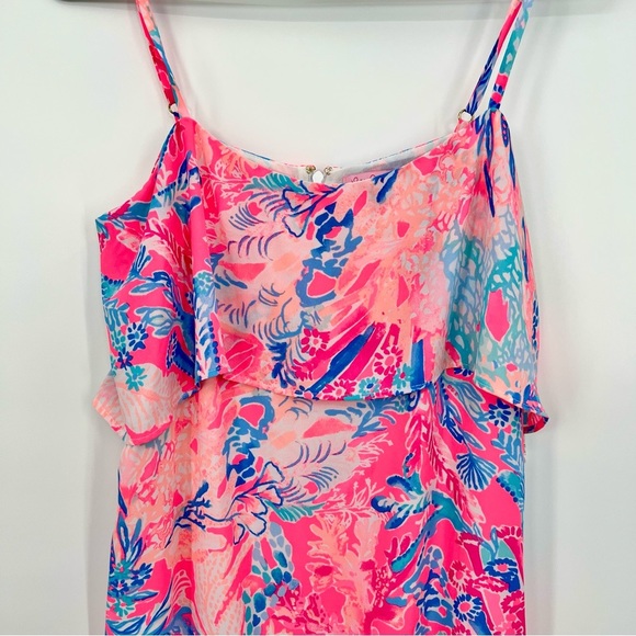 Lilly Pulitzer Lexi Mini Dress Light Paschia Pink Aquadesiac Coral Floral Medium - Picture 6 of 12